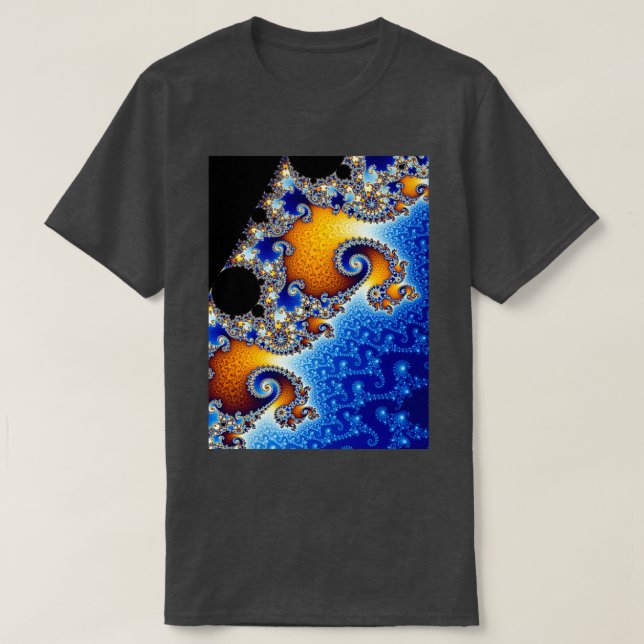 Satellite Dubbla Spiral Mandelbrot Set  T Shirt (Design framsida)