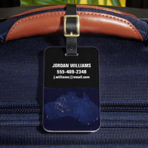 Satellite the Natt Ljus of Australia. Bagagebricka