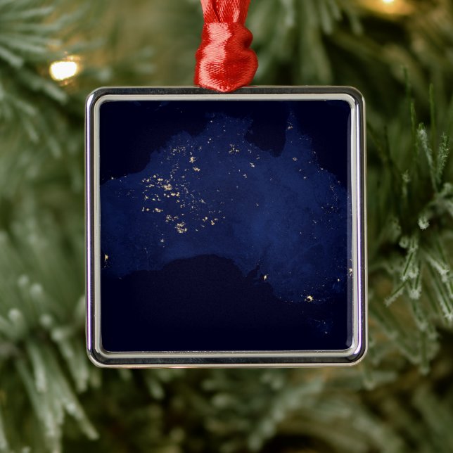 Satellite the Natt Ljus of Australia. Julgransprydnad Metall (Träd)