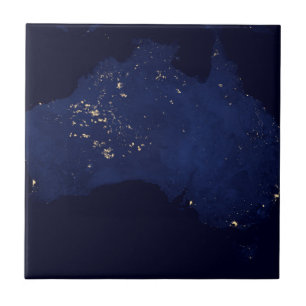 Satellite the Natt Ljus of Australia. Kakelplatta