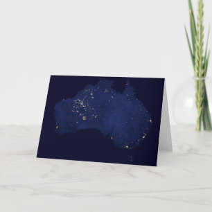 Satellite the Natt Ljus of Australia. Kort