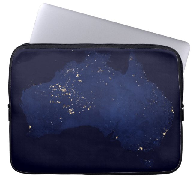 Satellite the Natt Ljus of Australia. Laptop Fodral (Framsidan)
