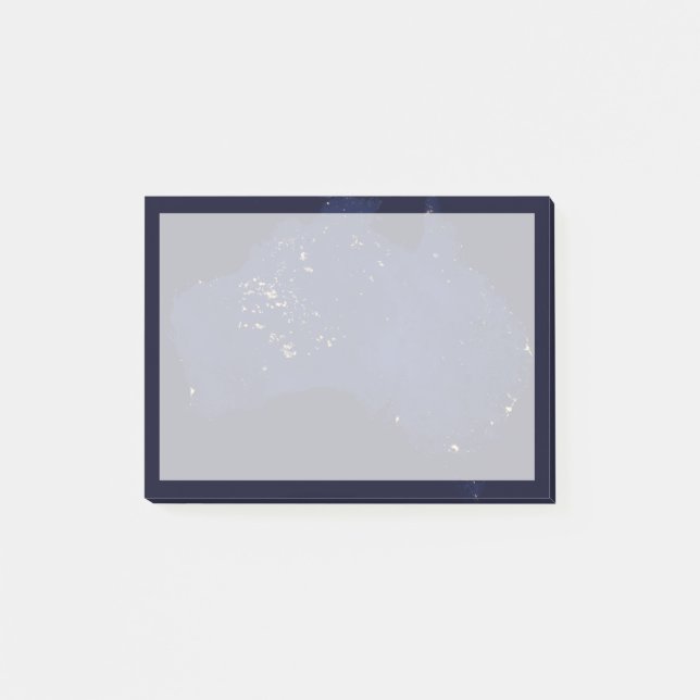 Satellite the Natt Ljus of Australia. Post-it Block (Framsida)