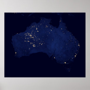 Satellite the Natt Ljus of Australia. Poster