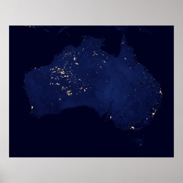 Satellite the Natt Ljus of Australia. Poster (Framsidan)