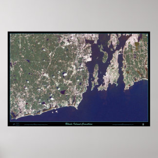 Satelliten rhode island Kusten poster