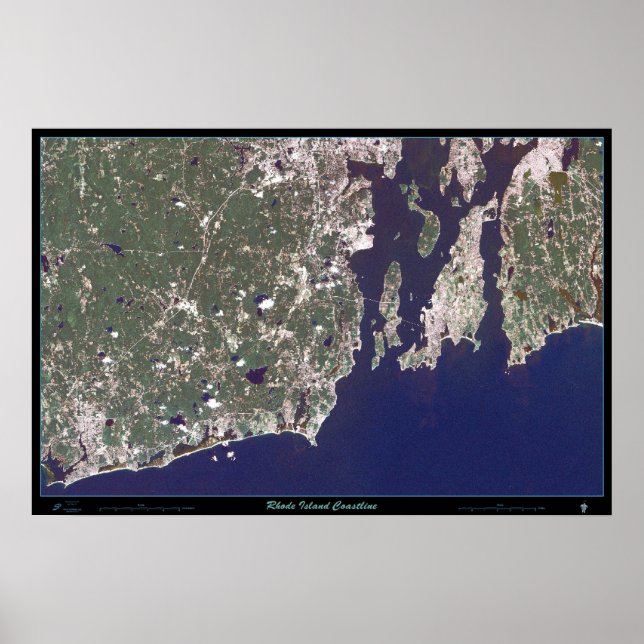 Satelliten rhode island Kusten poster (Framsidan)