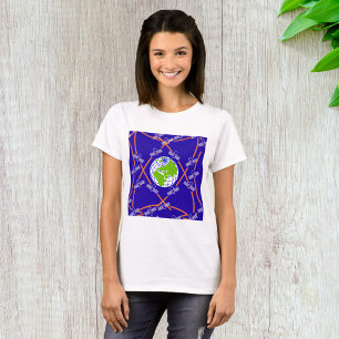 Satelliter Orbitande jord T Shirt