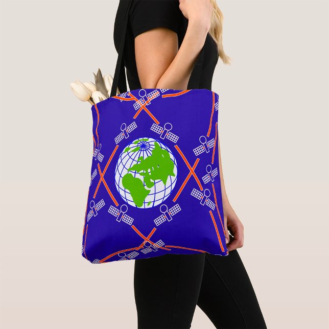 Satelliter Orbitande jord Tygkasse (Skapare uppladdad)