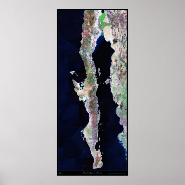 Satellitsatellit poster i Baja California på 41" x (Framsidan)