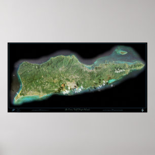 Satellitsatellitposter på Saint Croix U.S. Virgin Poster