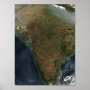 Satellitsyn på centrala Indien Poster