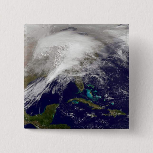 Satellitsyn på stormen under vintern knapp (Framsida)