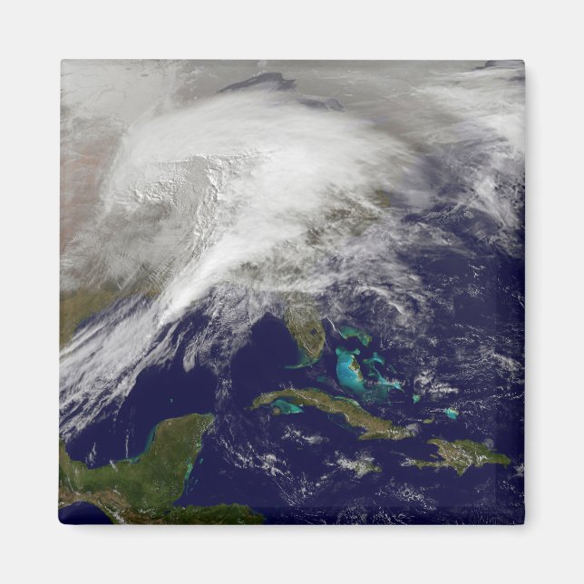 Satellitsyn på stormen under vintern magnet (Framsidan)