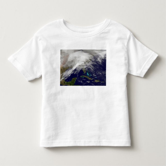 Satellitsyn på stormen under vintern t shirt (Framsida)