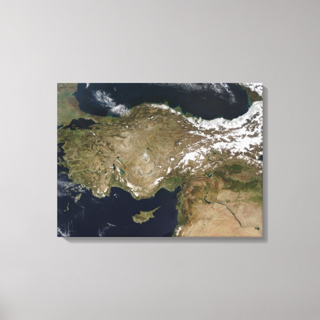 Satellitsyn på Turkiet Canvastryck (Framsida)