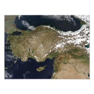 Satellitsyn på Turkiet Fototryck