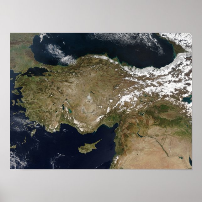 Satellitsyn på Turkiet Poster (Framsidan)