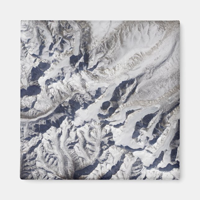 Satellitvy av en Himalayan glaciär Magnet (Framsidan)