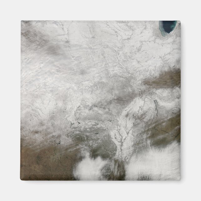 Satellitvy av en svår vinterstorm magnet (Framsidan)