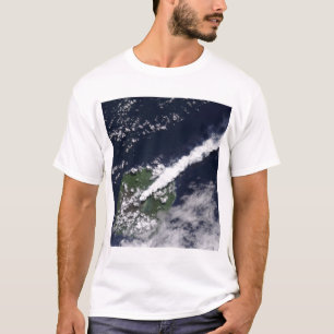 Satellitvy av en tjock ångplumm med rik tee