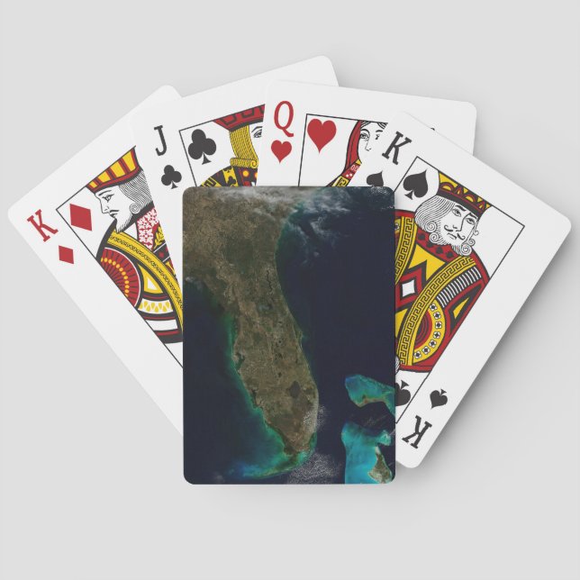 Satellitvy av Florida. Casinokort (Baksidan)