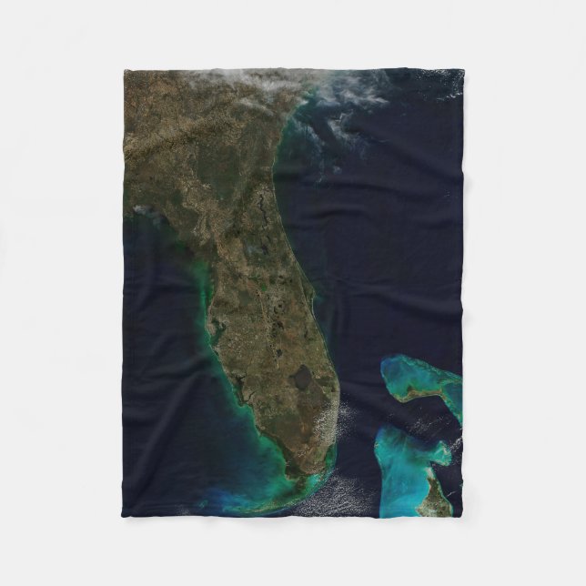 Satellitvy av Florida. Fleecefilt (Framsidan)