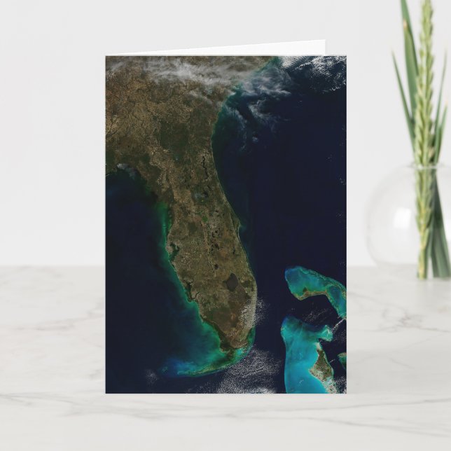 Satellitvy av Florida. Kort (Framsida)