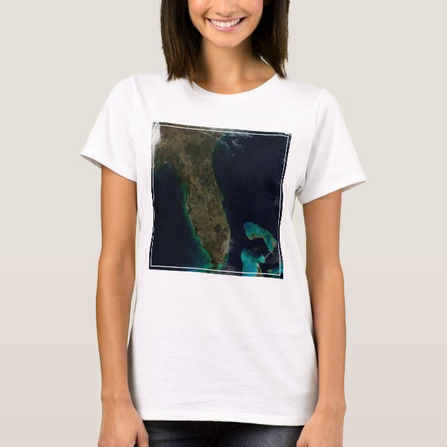 Satellitvy av Florida. T Shirt (Framsida)