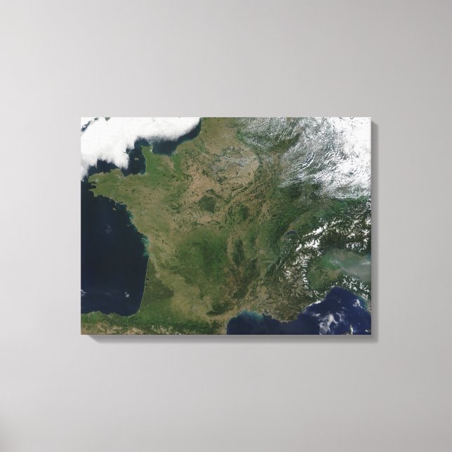 Satellitvy av Frankrike Canvastryck (Framsida)
