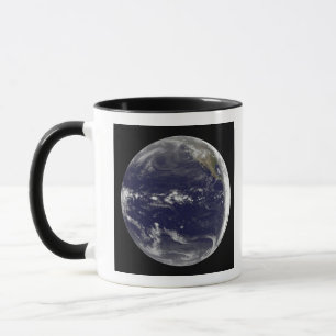 Satellitvy av jorden mugg