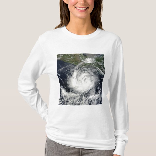 Satellitvy av Tropical Storm Darby T-shirt (Framsida)