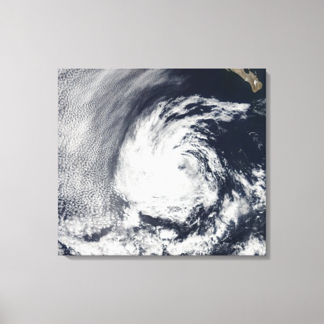 Satellitvy av tropiska depressionsblad canvastryck (Framsida)