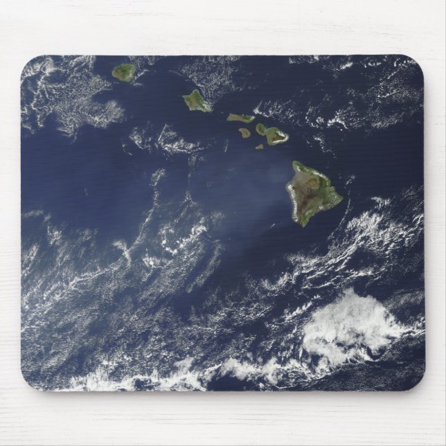 Satellitvy av vulkanisk dimma musmatta (Framsidan)