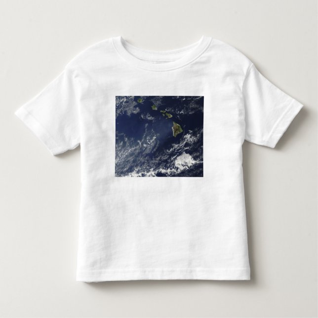 Satellitvy av vulkanisk dimma t-shirt (Framsida)
