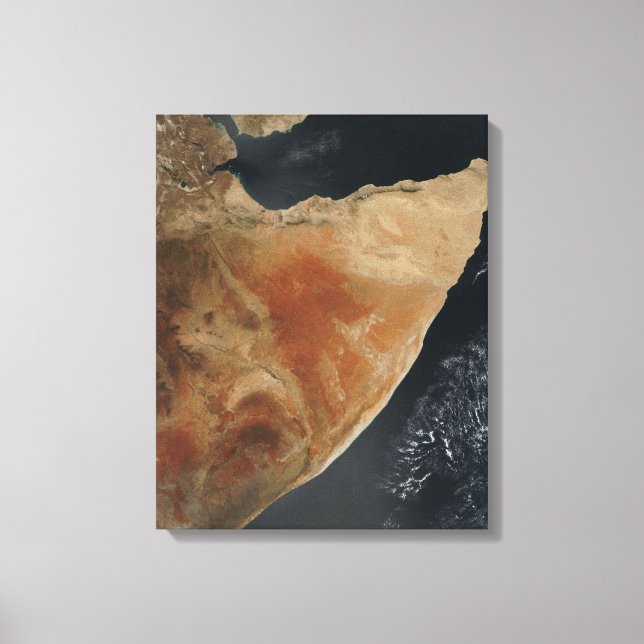 Satellitvy över Afrikans horn Canvastryck (Framsida)