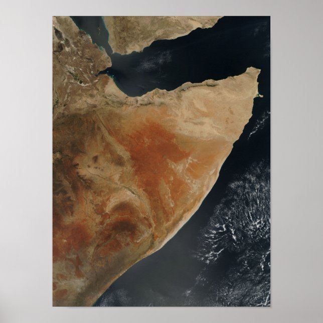 Satellitvy över Afrikans horn Poster (Framsidan)