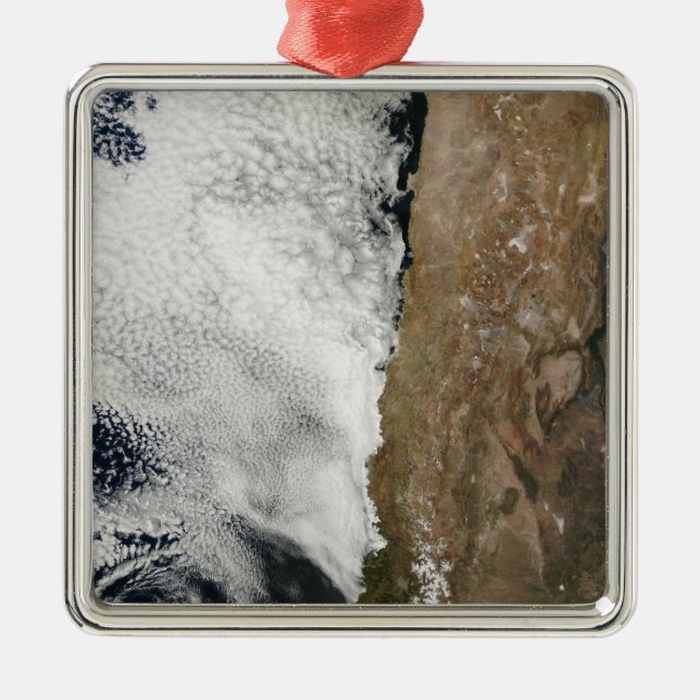 Satellitvy över bergen i Andes Julgransprydnad Metall (Framsidan)