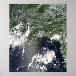 Satellitvy över Bukt i Mexiko Poster