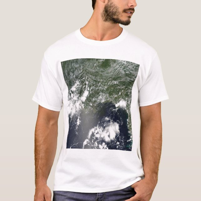 Satellitvy över Bukt i Mexiko T-shirt (Framsida)