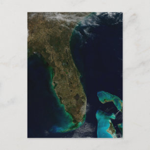 Satellitvy över Florida. Vykort