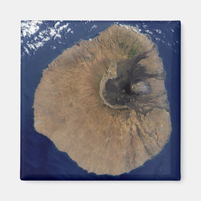 Satellitvy över Mount Fogo Magnet (Framsidan)
