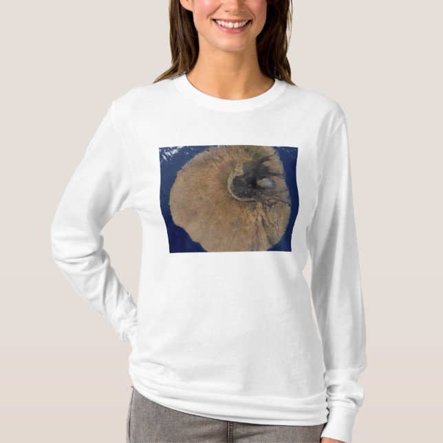 Satellitvy över Mount Fogo Tee Shirt (Framsida)