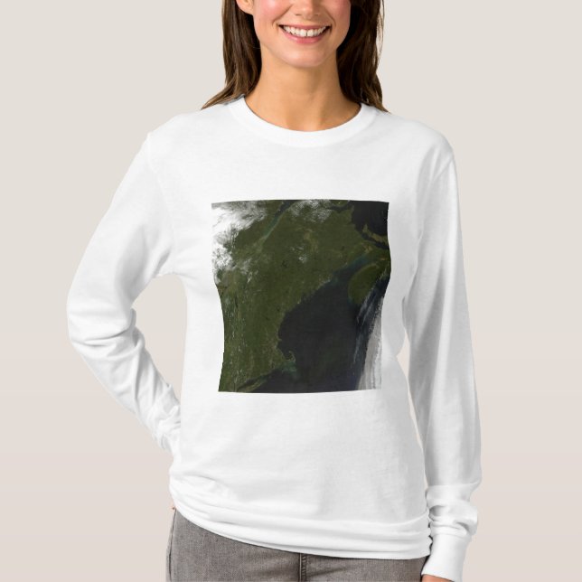 Satellitvy över New England Tee Shirt (Framsida)