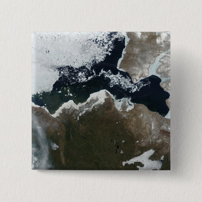 Satellitvy över Nordvästra Kanada Knapp (Framsida)