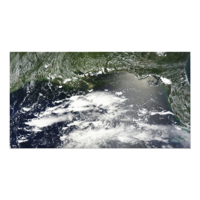 Satellitvy över oljeläckage 2 fototryck (Framsidan)