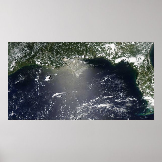 Satellitvy över oljeläckage poster (Framsidan)