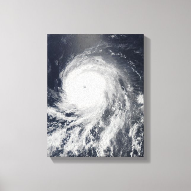 Satellitvy över orkanen Celia Canvastryck (Framsida)