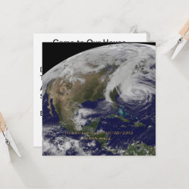 Satellitvy över orkanen Sandy Inbjudningar