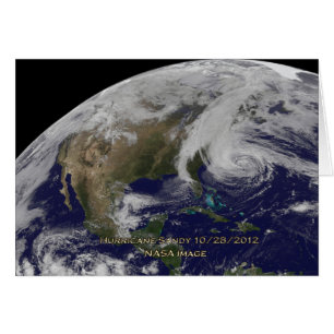 Satellitvy över orkanen Sandy OBS Kort